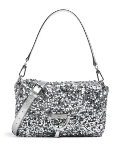 Abro Clutch & Evening Bags|Shoulder Bags-Sequins Temi Shoulder bag fabric, cow leather