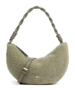 Abro Shoulder Bags-Shearling Moon Shoulder bag fur