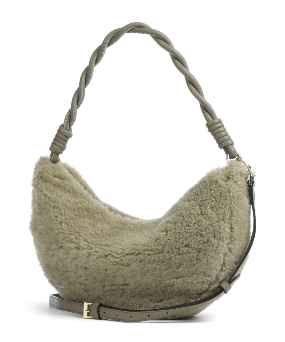 Abro Shoulder Bags-Shearling Moon Shoulder bag fur