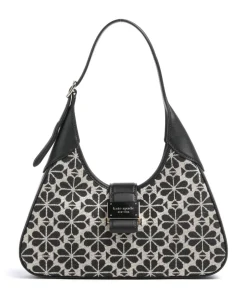 Kate Spade New York Shoulder Bags-Spade Flower Jacquard Shoulder bag fabric, fine grain cow leather