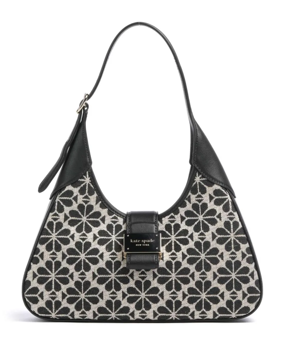 Kate Spade New York Shoulder Bags-Spade Flower Jacquard Shoulder bag fabric, fine grain cow leather