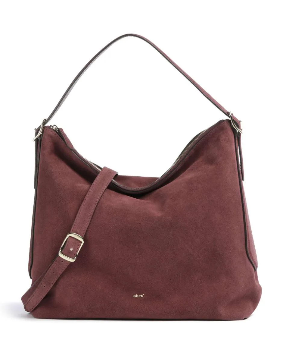 Abro Shoulder Bags|Hobo Bags-Suede Carina Hobo bag brushed leather