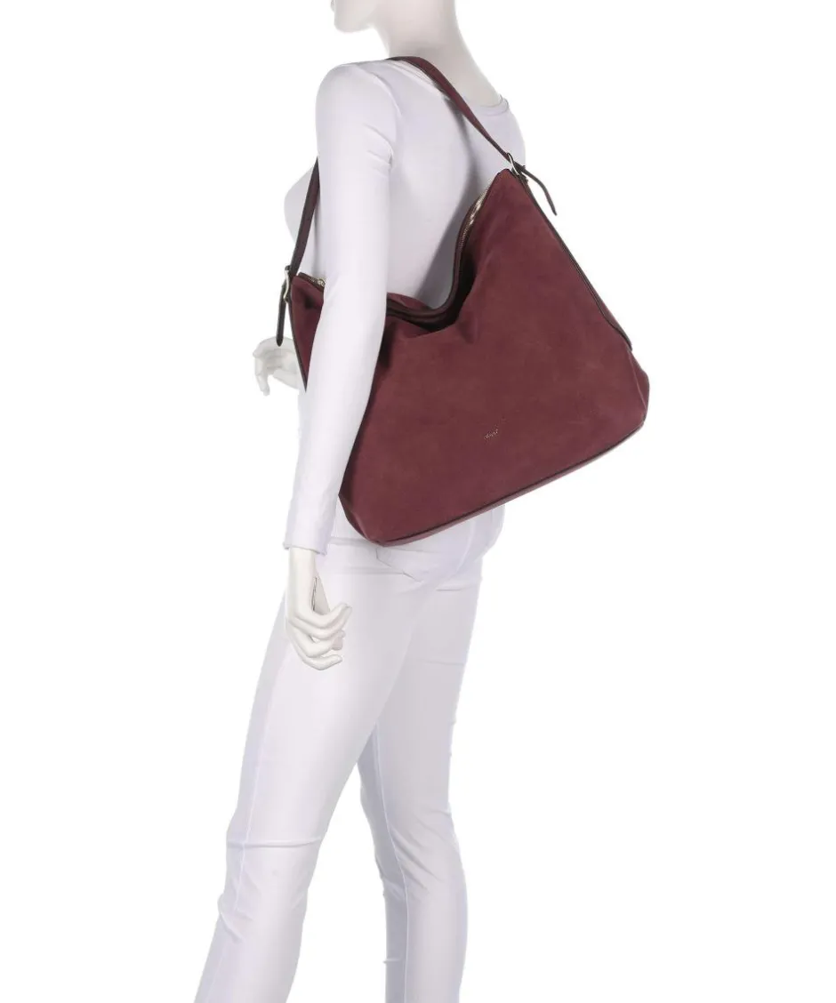 Abro Shoulder Bags|Hobo Bags-Suede Carina Hobo bag brushed leather