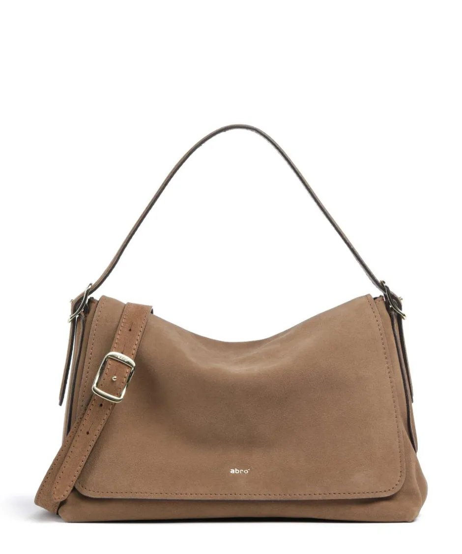 Abro Shoulder Bags|Hobo Bags-Suede Carina Hobo bag brushed leather