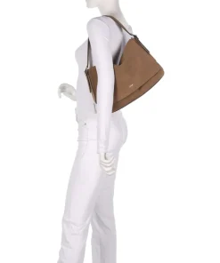 Abro Shoulder Bags|Hobo Bags-Suede Carina Hobo bag brushed leather