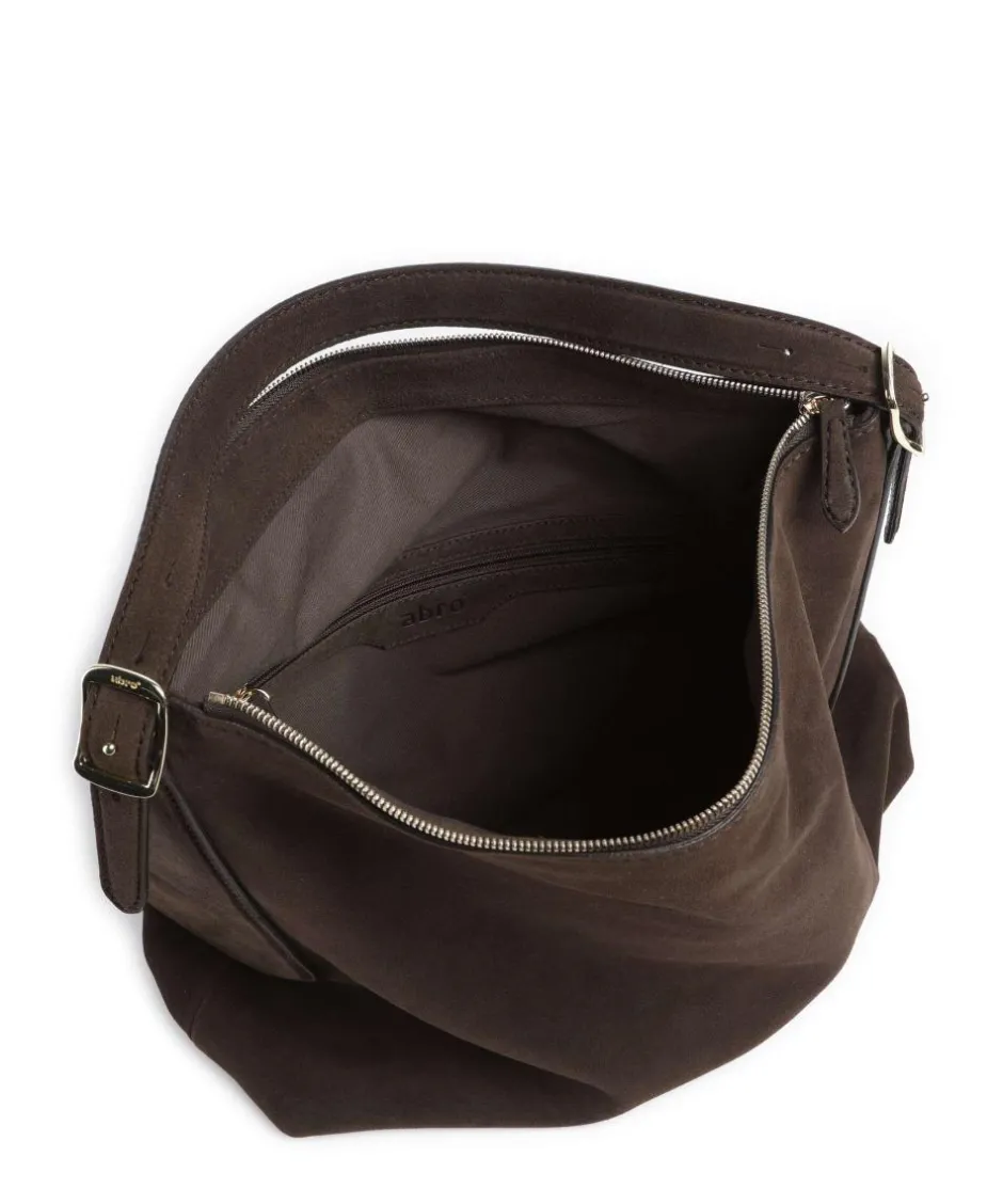 Abro Shoulder Bags|Hobo Bags-Suede Carina Hobo bag brushed leather