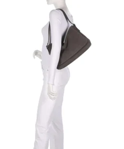 Abro Shoulder Bags|Hobo Bags-Suede Carina Hobo bag brushed leather