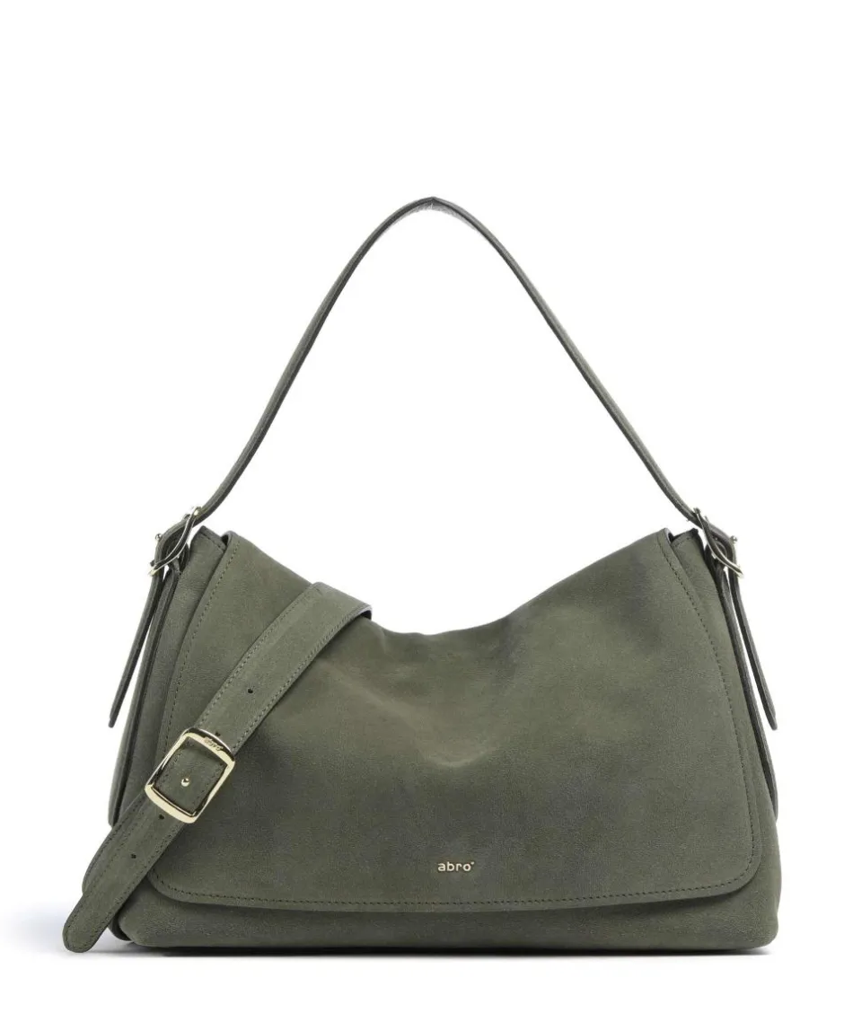 Abro Shoulder Bags|Hobo Bags-Suede Carina Hobo bag brushed leather