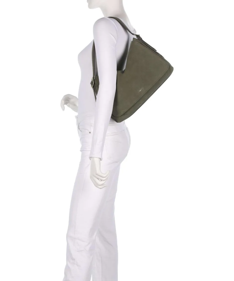 Abro Shoulder Bags|Hobo Bags-Suede Carina Hobo bag brushed leather