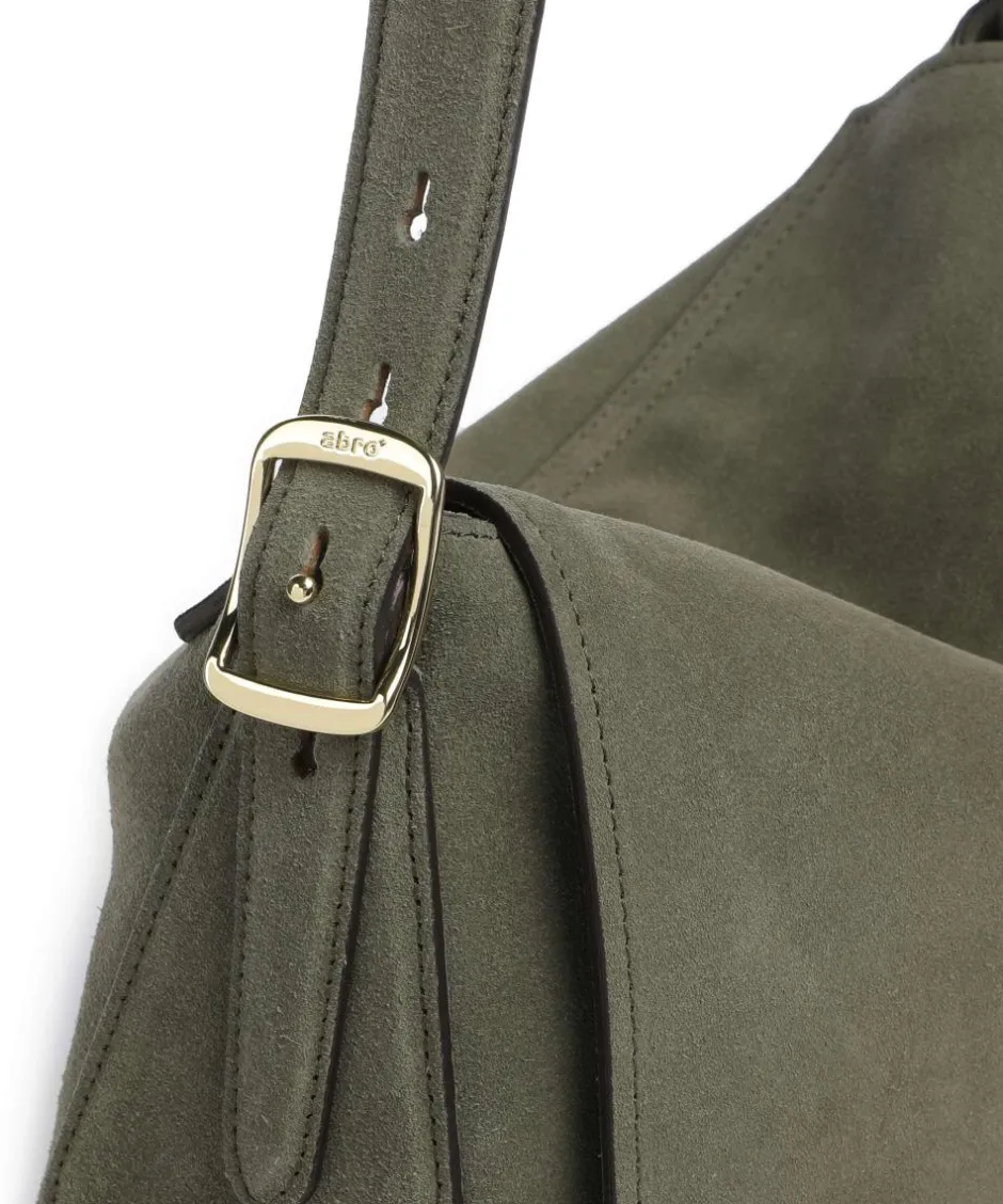 Abro Shoulder Bags|Hobo Bags-Suede Carina Hobo bag brushed leather