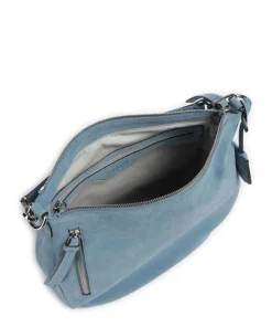 Abro Shoulder Bags|Hobo Bags-Suede Juna Hobo bag brushed cow leather
