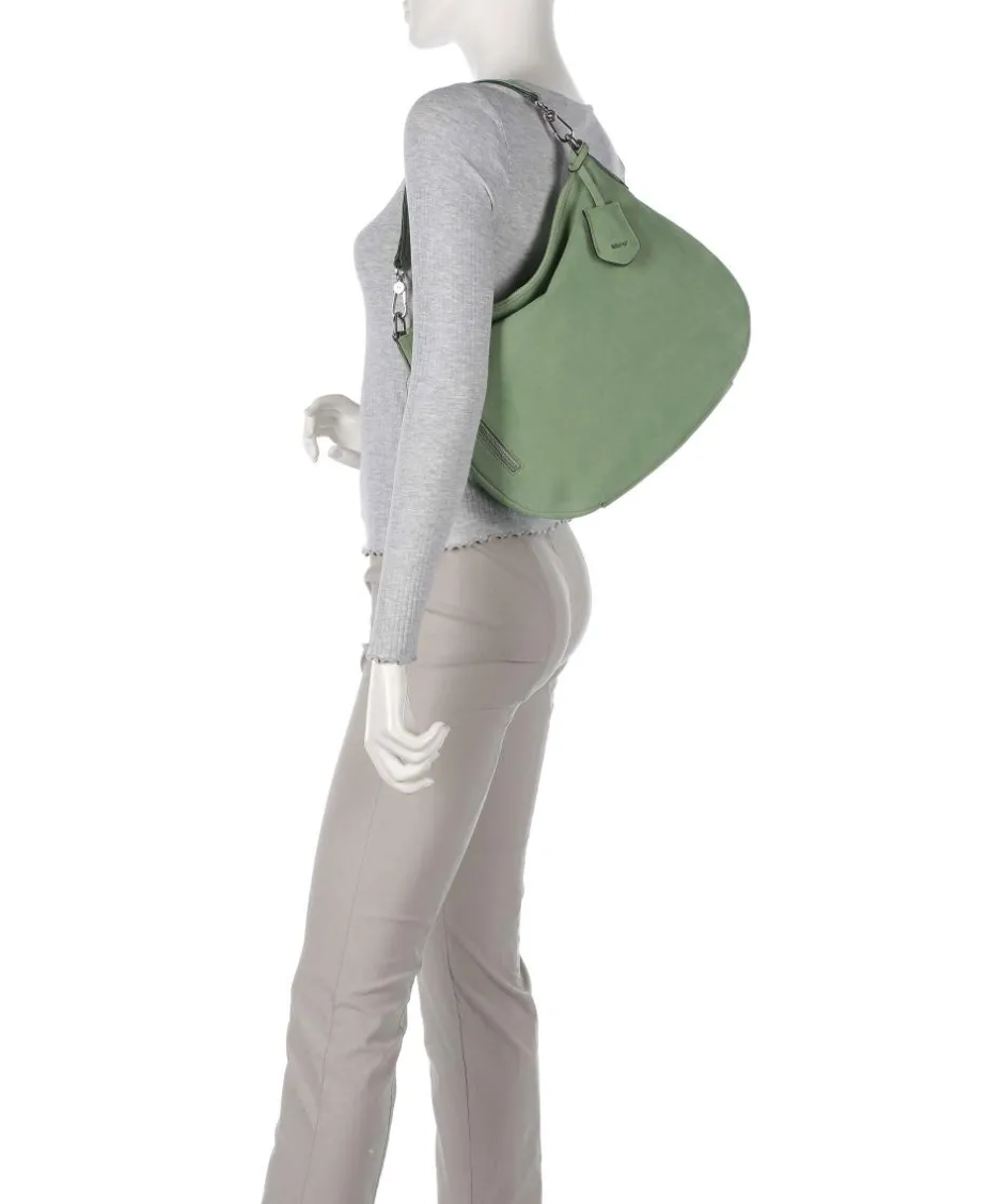 Abro Shoulder Bags|Hobo Bags-Suede Juna Hobo bag brushed cow leather