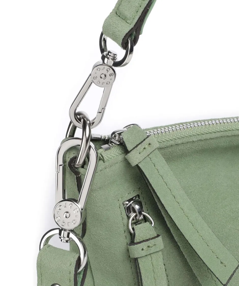 Abro Shoulder Bags|Hobo Bags-Suede Juna Hobo bag brushed cow leather