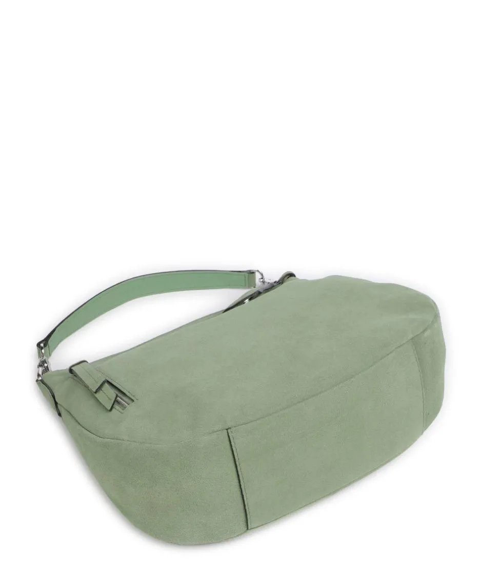 Abro Shoulder Bags|Hobo Bags-Suede Juna Hobo bag brushed cow leather