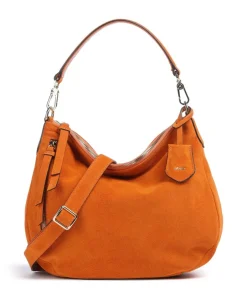 Abro Shoulder Bags|Hobo Bags-Suede Juna Hobo bag brushed cow leather