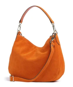 Abro Shoulder Bags|Hobo Bags-Suede Juna Hobo bag brushed cow leather