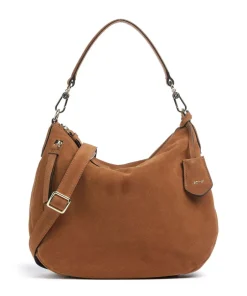 Abro Shoulder Bags|Hobo Bags-Suede Juna Small Hobo bag brushed leather