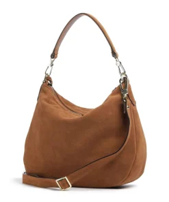 Abro Shoulder Bags|Hobo Bags-Suede Juna Small Hobo bag brushed leather
