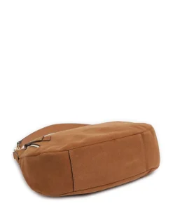 Abro Shoulder Bags|Hobo Bags-Suede Juna Small Hobo bag brushed leather