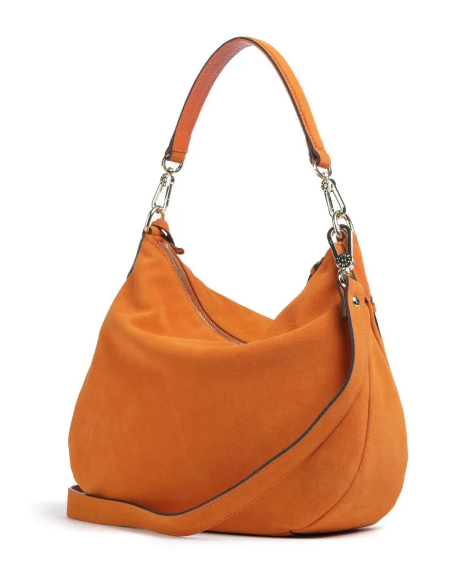 Abro Shoulder Bags|Hobo Bags-Suede Juna Small Hobo bag brushed leather