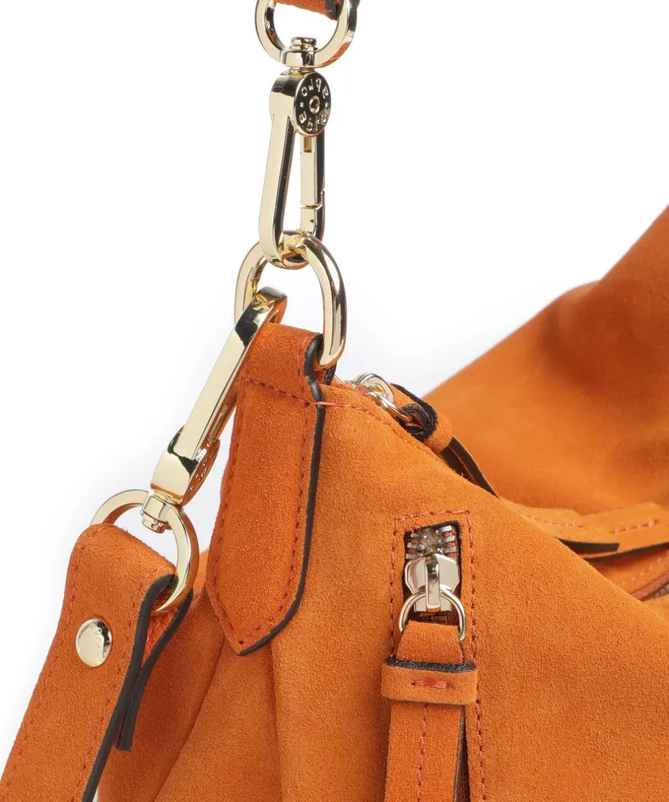 Abro Shoulder Bags|Hobo Bags-Suede Juna Small Hobo bag brushed leather