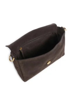 Abro Shoulder Bags|Crossbody Bags-Suede Temi Shoulder bag brushed leather