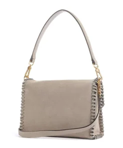 Abro Shoulder Bags|Crossbody Bags-Suede Temi Stitch Shoulder bag brushed leather