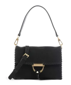 Abro Shoulder Bags|Crossbody Bags-Suede Temi Stitch Shoulder bag brushed leather