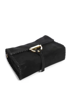 Abro Shoulder Bags|Crossbody Bags-Suede Temi Stitch Shoulder bag brushed leather
