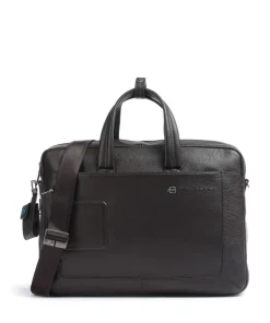 Piquadro Business- & Laptop Bags-VIBE Briefcase 15″ grained cow leather