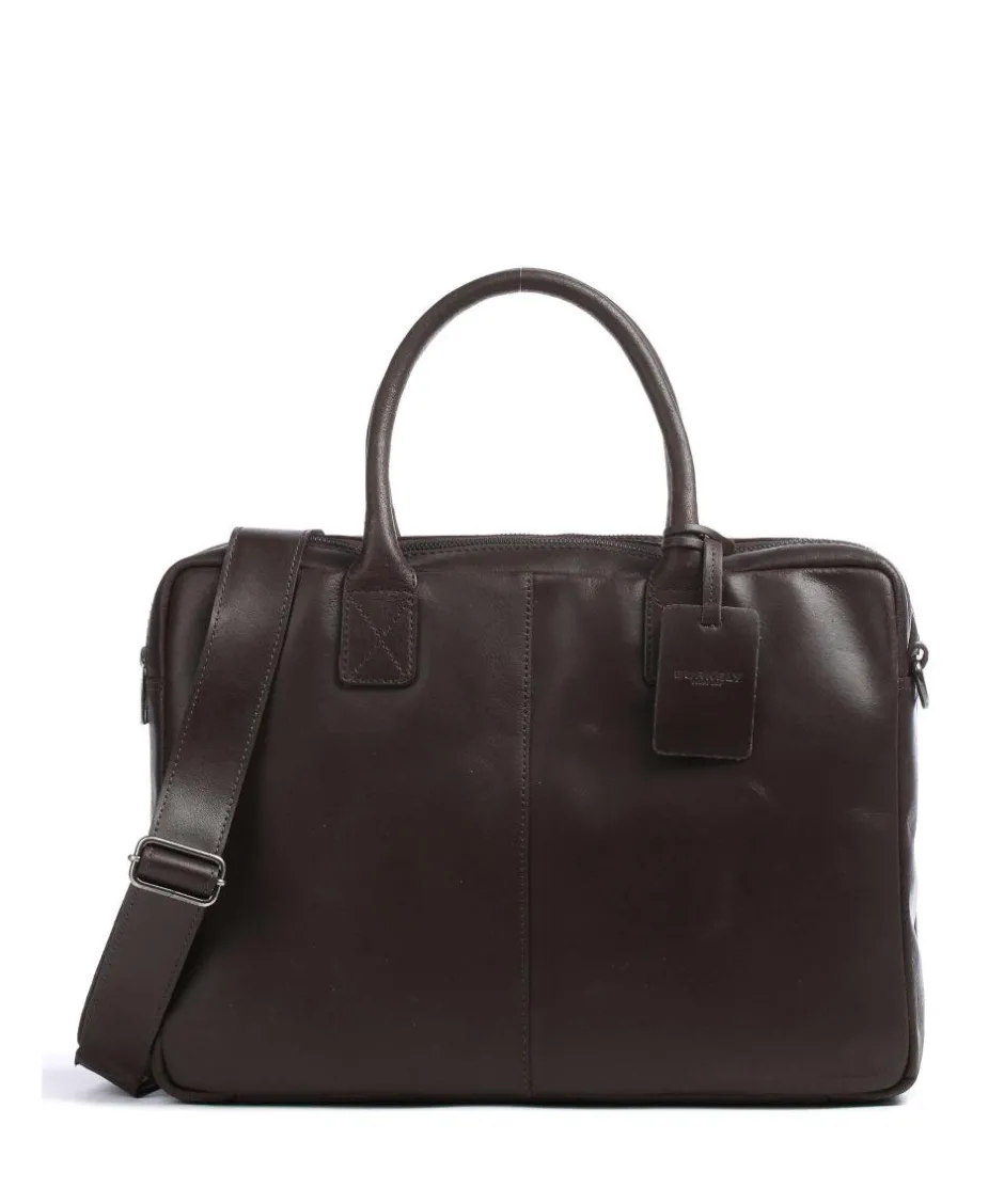 Burkely Business- & Laptop Bags-Vintage Taylor Worker Briefcase grained leather