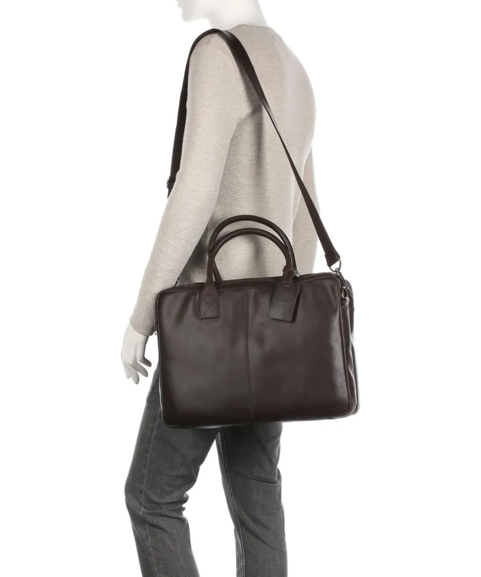 Burkely Business- & Laptop Bags-Vintage Taylor Worker Briefcase grained leather
