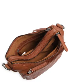 The Chesterfield Brand Shoulder Bags|Crossbody Bags-Washed Waxed Cow Caroline Shoulder bag grained cow leather