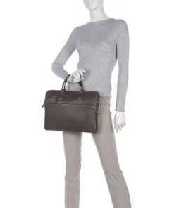 Markberg Business- & Laptop Bags-Wrap Briefcase 14″ grained cow leather