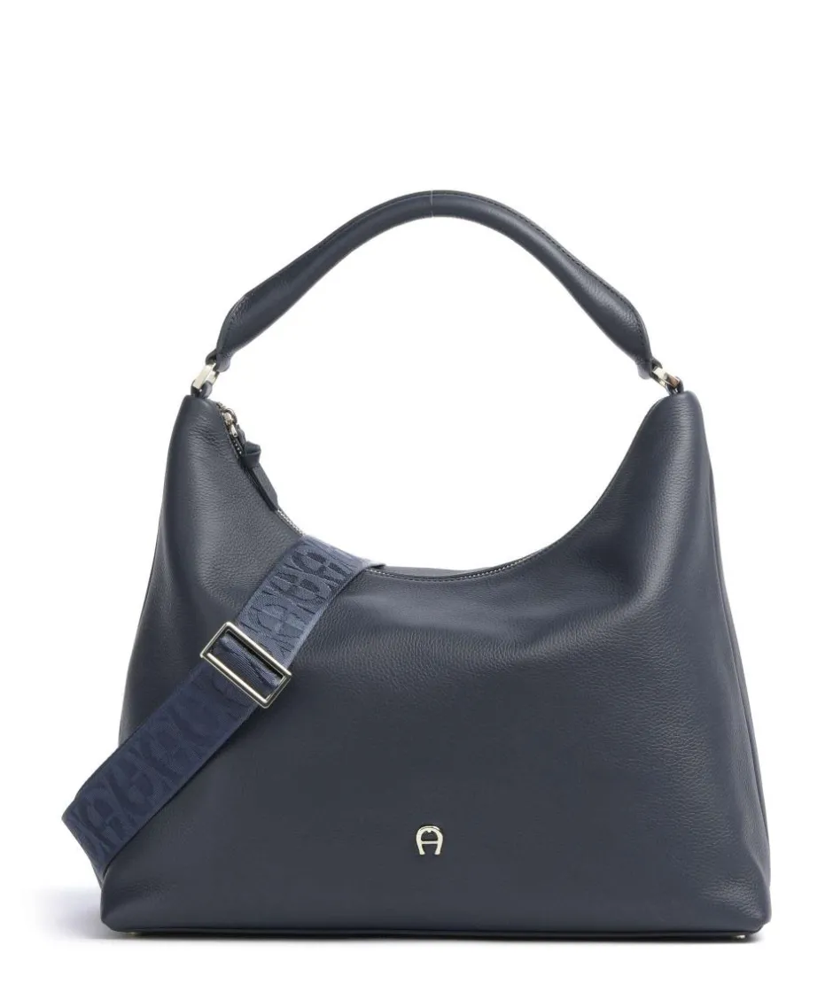 AIGNER Shoulder Bags|Hobo Bags-Zita M Hobo bag grained cow leather