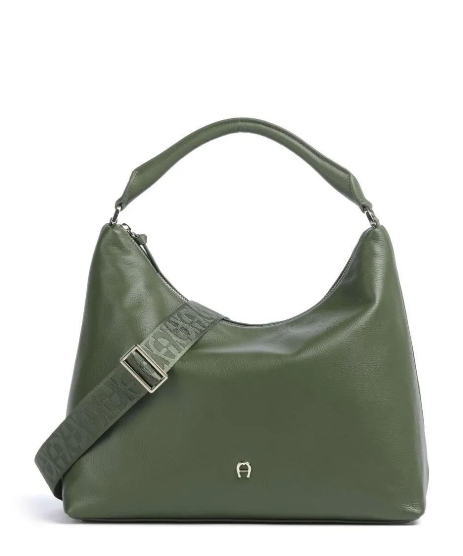 AIGNER Shoulder Bags|Hobo Bags-Zita M Hobo bag grained cow leather